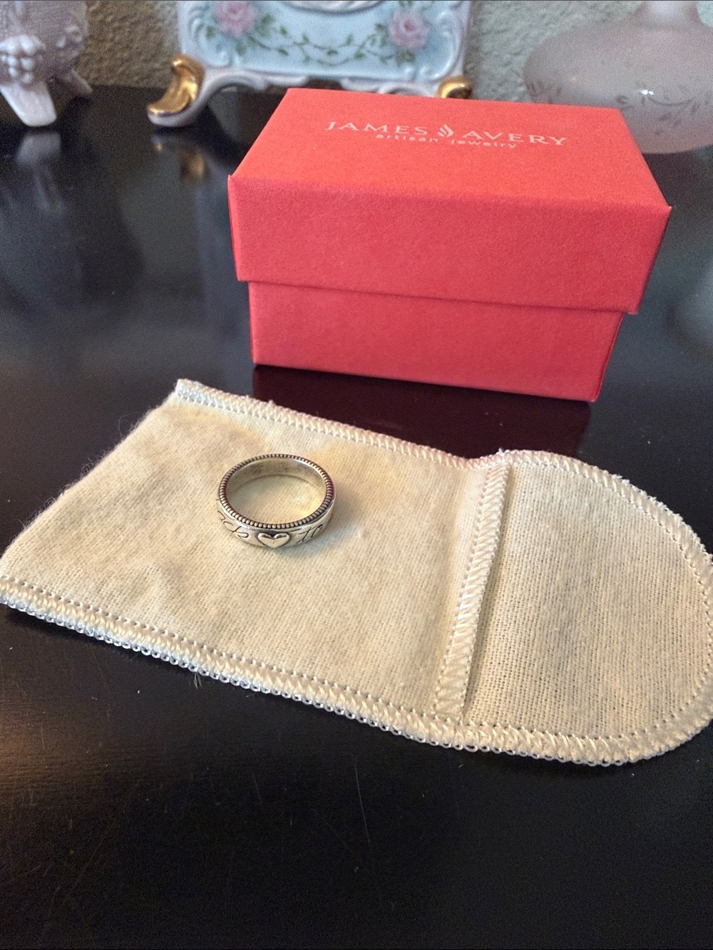 James Avery Silver Love You To The Moon and Back Ring Size 6.5